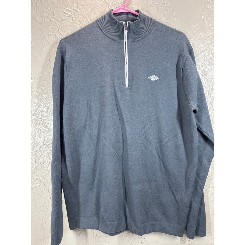 Peter Millar Warmth Quarter Zip‎ Pullover Gray Golf Sweater Mens Size Medium
